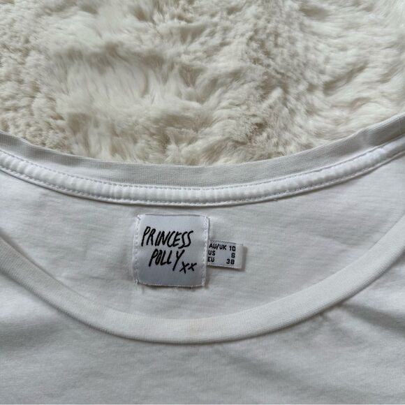 Princess Polly oversized white graphic tee Saint Tropez - Picture 8 of 12